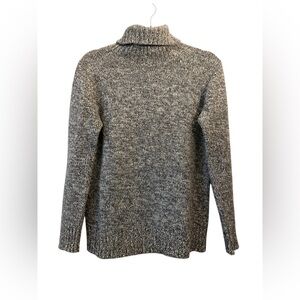Annie Alexander Gray Wool and Angora Women's Turtleneck Sweater Size Medium